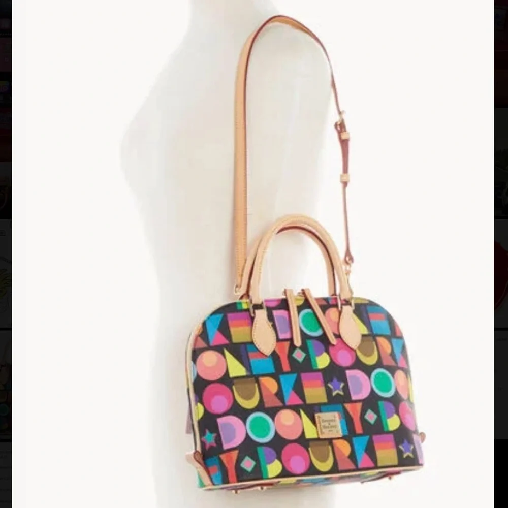 NEW! Dooney & Bourke
Art Deco Zip Satchel Bag - Picture 12 of 14